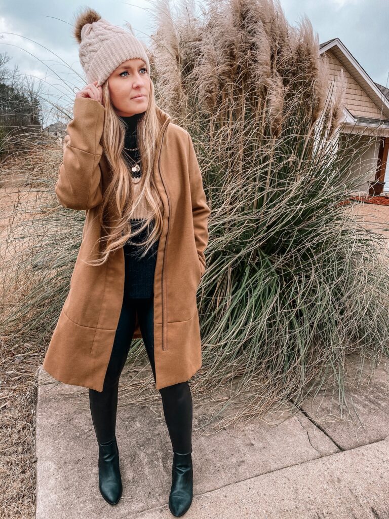 Pea Coat and Black Booties