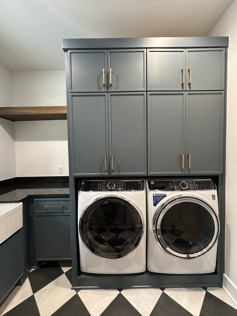 Skinny Shaker Laundry Cabinets