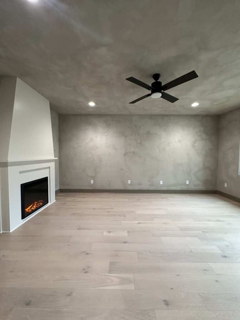 Taupe Lime Wash Bedroom