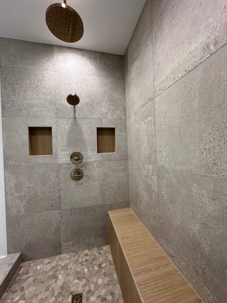 Concrete & Wood Tile Shower