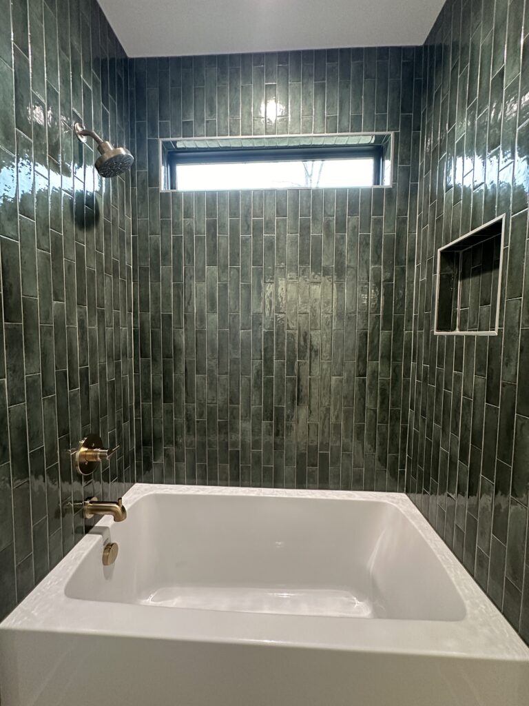 Green Tile Tub Surround